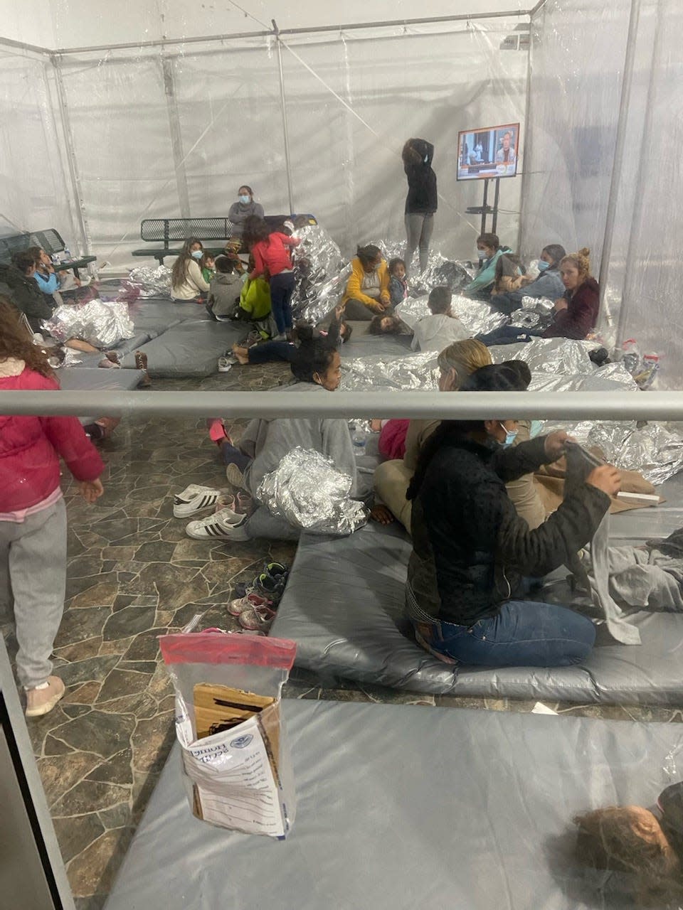 Sen. Mike Braun, R-Ind., told USA TODAY he took this picture of conditions at the Customs and Border Protection facility in Donna, Texas.