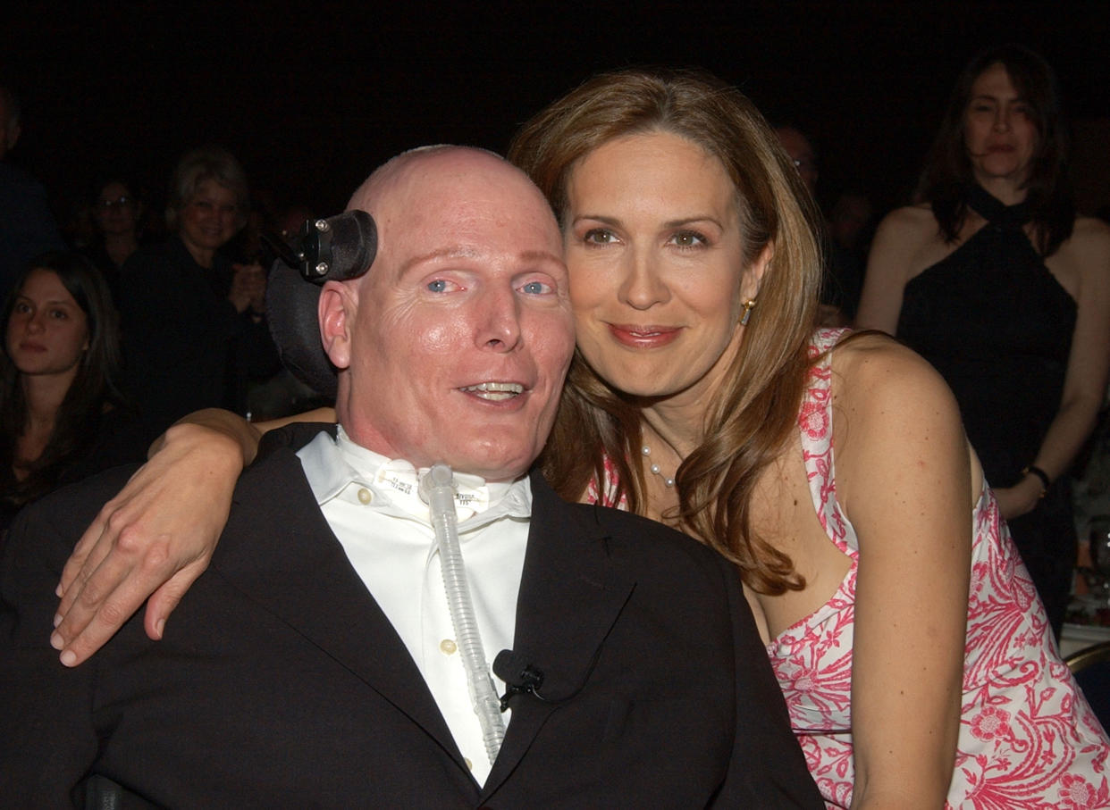 Christopher Reeve and his wife, Dana Reeve.                        