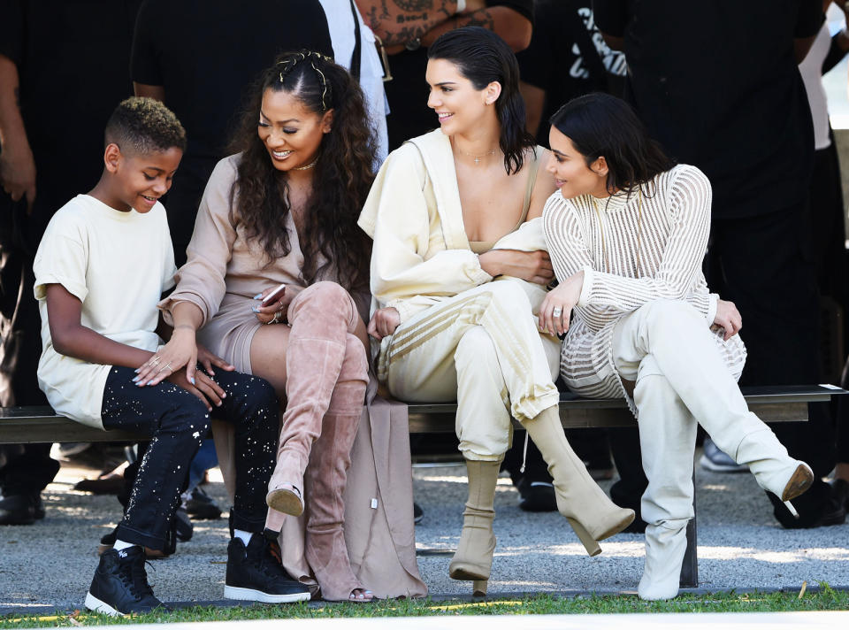 Kiyan Carmelo Anthony, La La Anthony, Kendall Jenner, and Kim Kardashian West