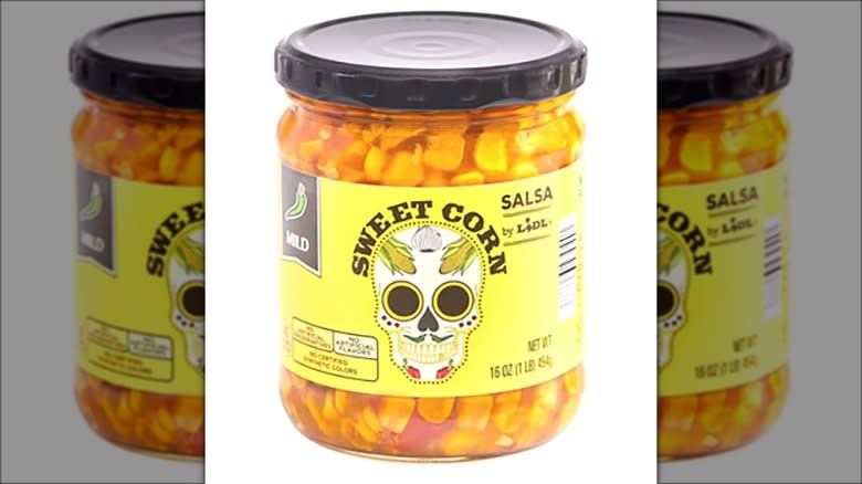 sweet corn salsa jar