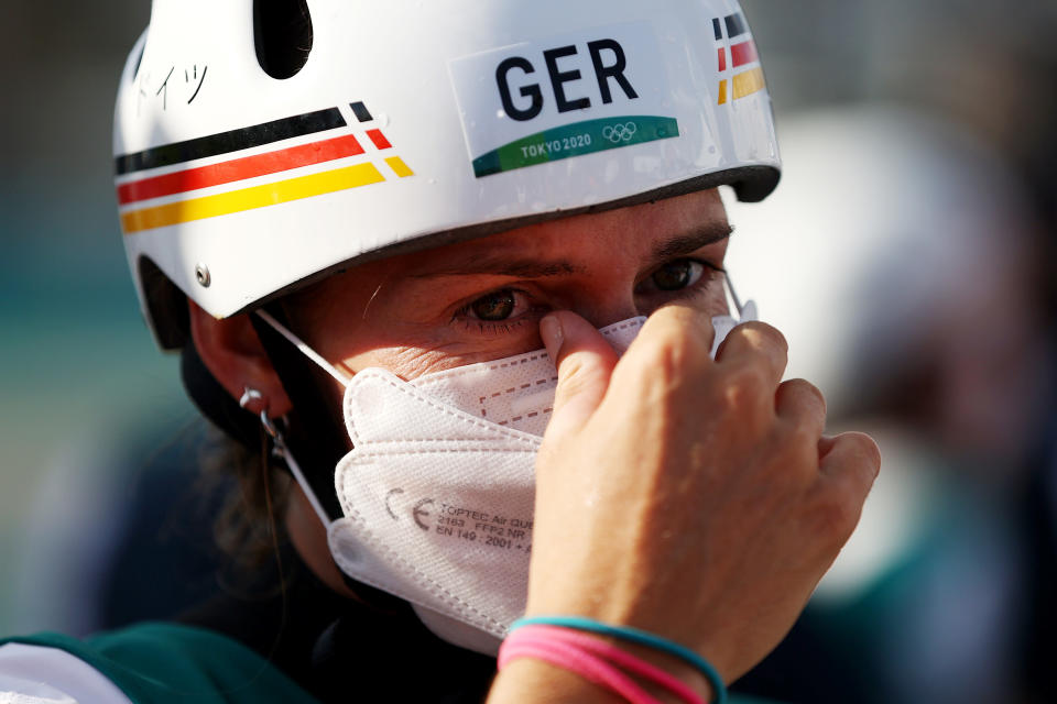 Bei Ricarda Funk flossen nach dem Sieg die Tränen (Bild: Patrick Smith/Getty Images)