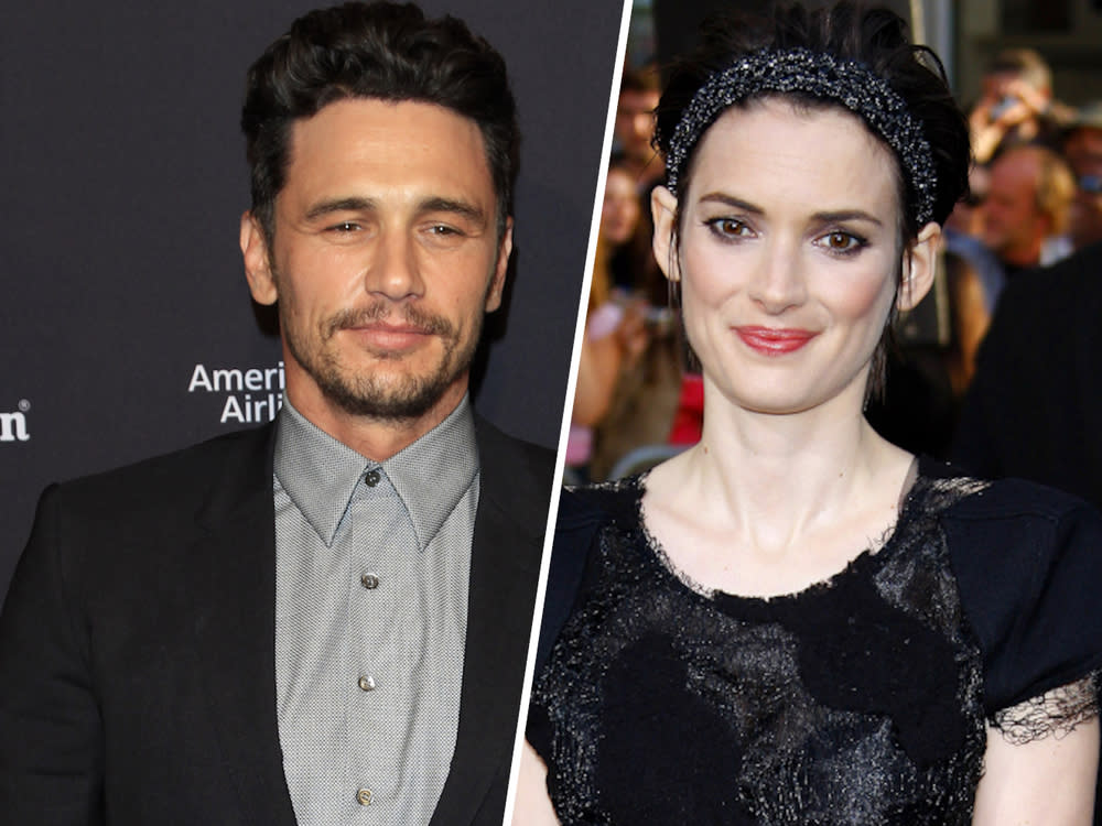 James Franco und Winona Ryder sind (un)freiwillig in den Streit zwischen Johnny Depp und Amber Heard involviert. (Bild: Kathy Hutchins/shutterstock.com; Tinseltown/shutterstock.com [M])