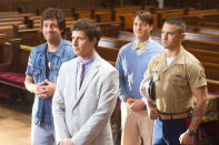 Adam Sandler, Andy Samberg, Will Forte and Milo Ventimillia in Columbia Pictures' "That's My Boy" - 2012