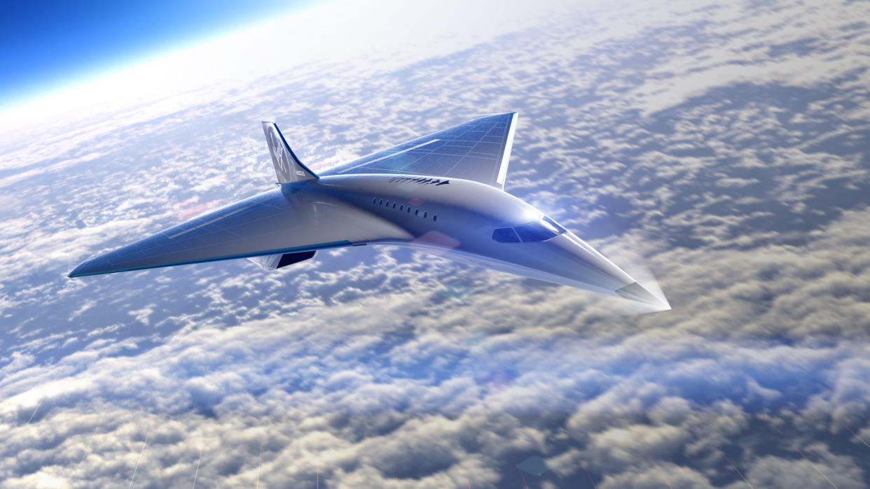 An artist's impression of the Virgin Galactic plane capable of speeds of Mach 3 (PA)