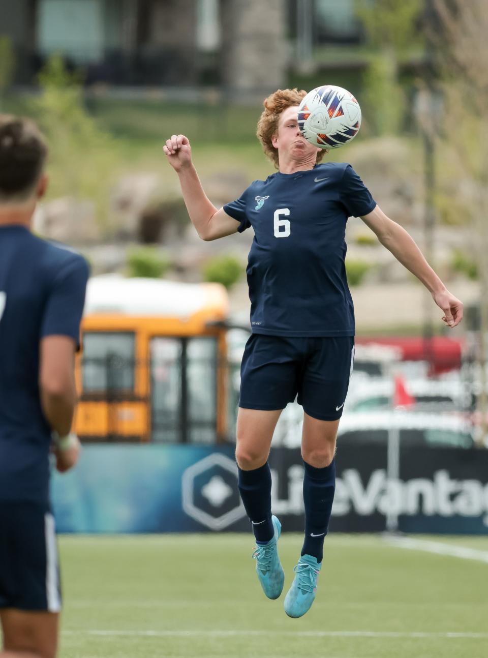 Juan Diego and Manti compete in a 3A boys soccer state semifinal at Zions Bank Stadium in Herriman on Wednesday, May 10, 2023. | Spenser Heaps, Deseret News