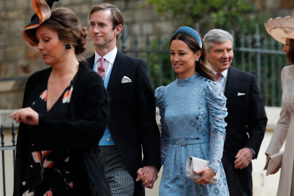 New father Prince Harry joins the Queen to celebrate Lady Gabriella Windsor's wedding