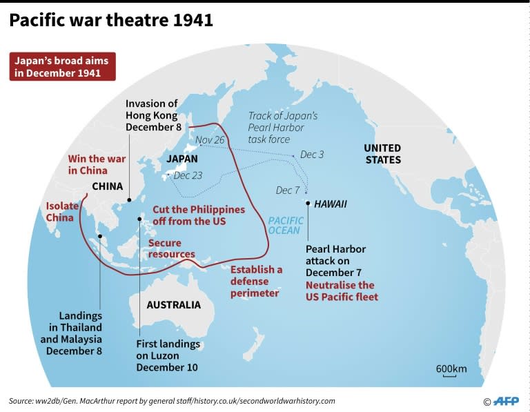 Graphic on Japan's war aims in December 1941
