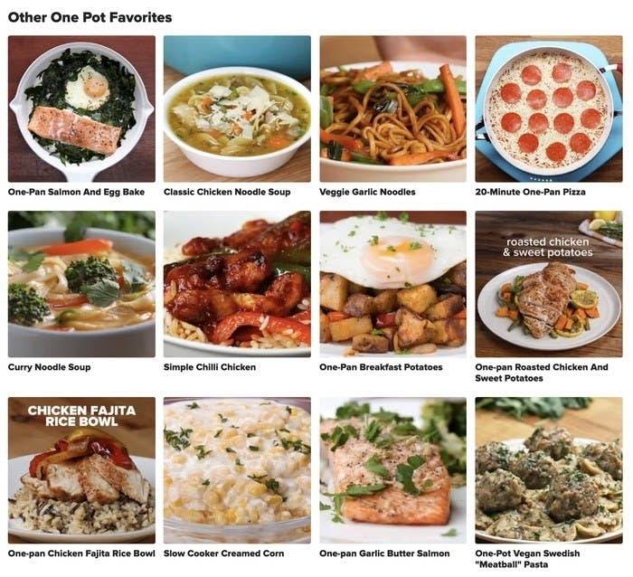 A roster of recipes online