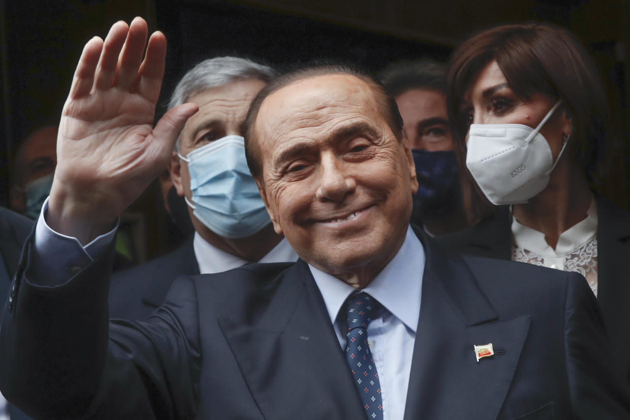 Former Italian Premier Silvio Berlusconi. (AP Photo/Alessandra Tarantino)