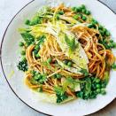 <p>Use frozen peas and your favourite spaghetti.</p><p><a class="link " href="https://www.redonline.co.uk/food/recipes/a502656/pasta-with-peas-and-fennel/" rel="nofollow noopener" target="_blank" data-ylk="slk:SEE FULL RECIPE HERE;elm:context_link;itc:0;sec:content-canvas">SEE FULL RECIPE HERE</a></p>