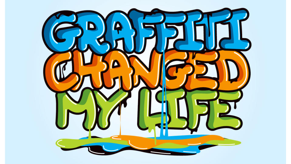 Screenshot of graffiti free graffiti font