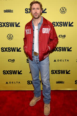 <p>Daniel Boczarski/Getty </p> Ryan Gosling at the SXSW premiere of <em>The Fall Guy</em> on March 12, 2024, in Austin, Texas