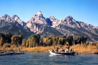 <p>When you think of a national park in Wyoming, you probably think of Yellowstone, but that's certainly not all the state has to offer. The <a href="https://www.nps.gov/grte/planyourvisit/index.htm" rel="nofollow noopener" target="_blank" data-ylk="slk:Grand Tetons;elm:context_link;itc:0;sec:content-canvas" class="link ">Grand Tetons</a> feature a stunning landscape of rocky mountains, glassy lakes, colorful wildflowers, and interesting wildlife. </p>