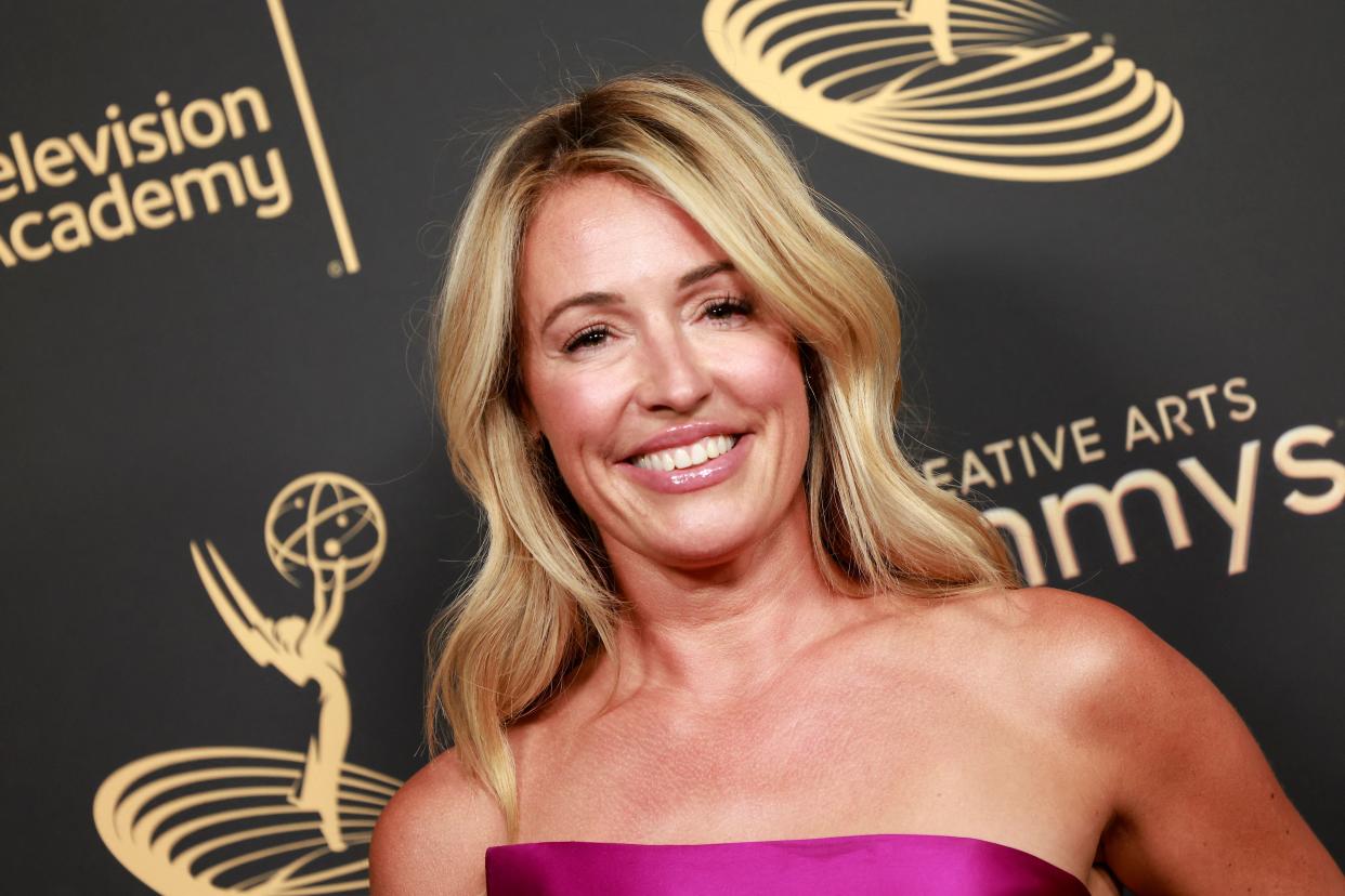 UK television personality and actress Cat Deeley attends the first day of the 74th Primetime Creative Arts Emmy Awards at the Microsoft Theater in Los Angeles, on September 3, 2022. (Photo by Michael Tran / AFP) (Photo by MICHAEL TRAN/AFP via Getty Images)