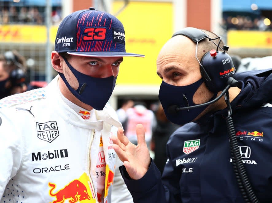 Verstappen with race engineer Lambiase (Getty Images)