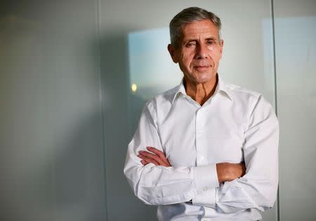 Stuart Rose, the chairman of Britain Stronger in Europe campaign, poses for a portrait at their offices in central London, Britain February 11, 2016. REUTERS/Dylan Martinez