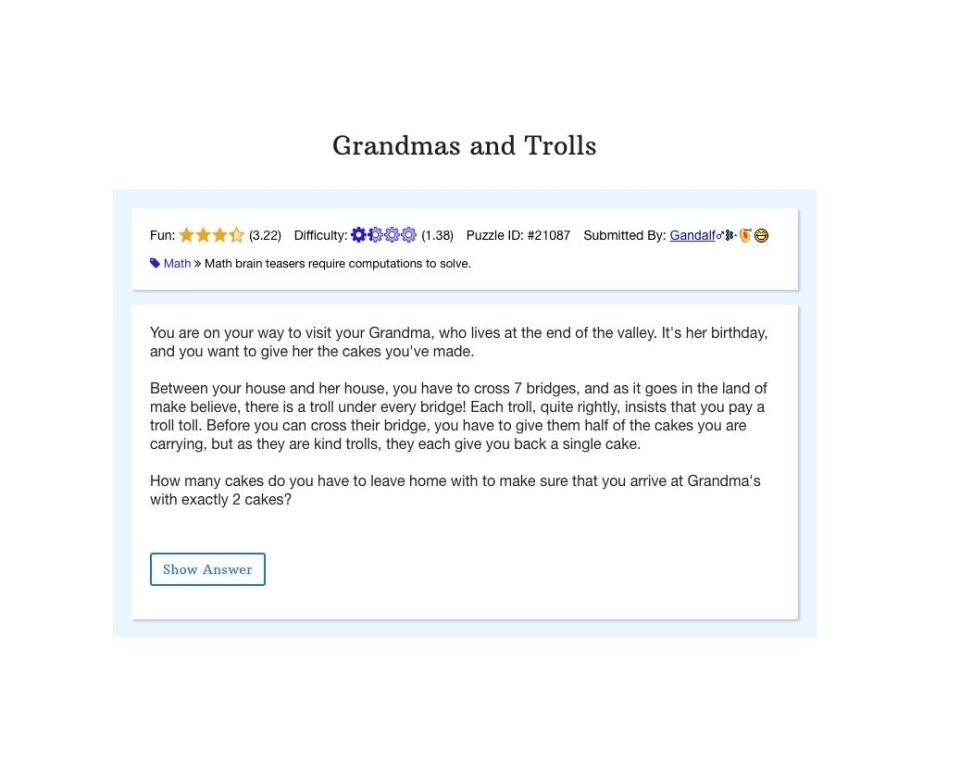 7) Grandmas and Trolls