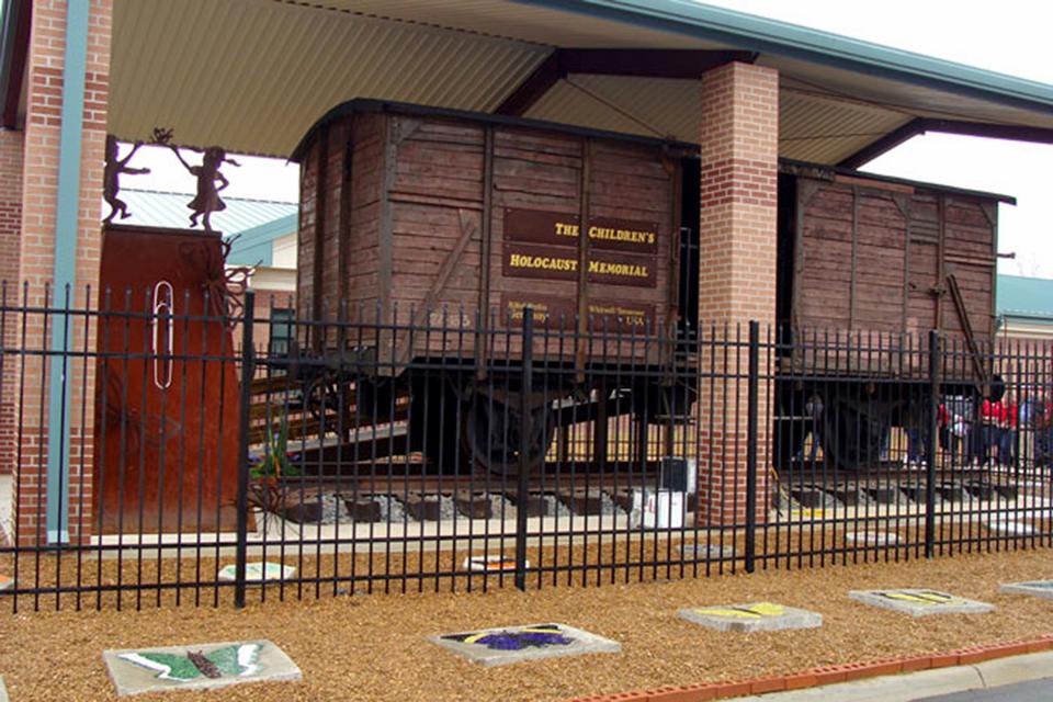 An authentic German railcar is part of a Children's Holocaust Memorial at Whitwell Middle School in Tennessee. The railcar includes a portion of the more than 30 million paper clips that school children collected as part of the "Paper Clips Project."