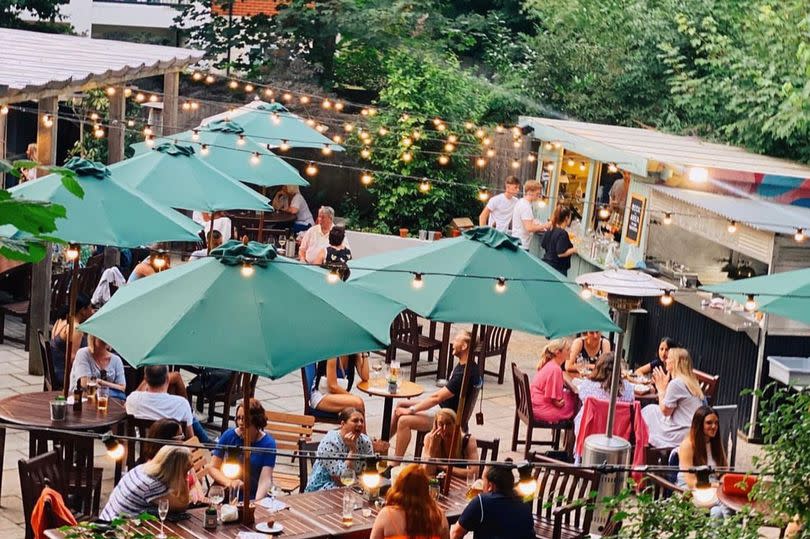 Beer garden at the Bickley Arms, Chiselhurst