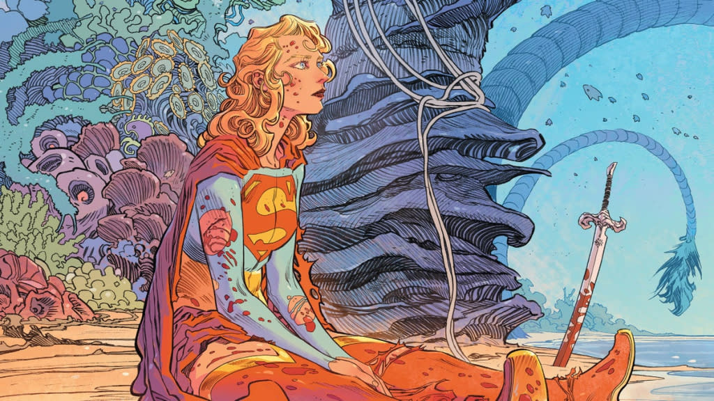  A screenshot of Zor-El sitting down in Tom King's Supergirl: Woman of Tomorrow comic book series. 