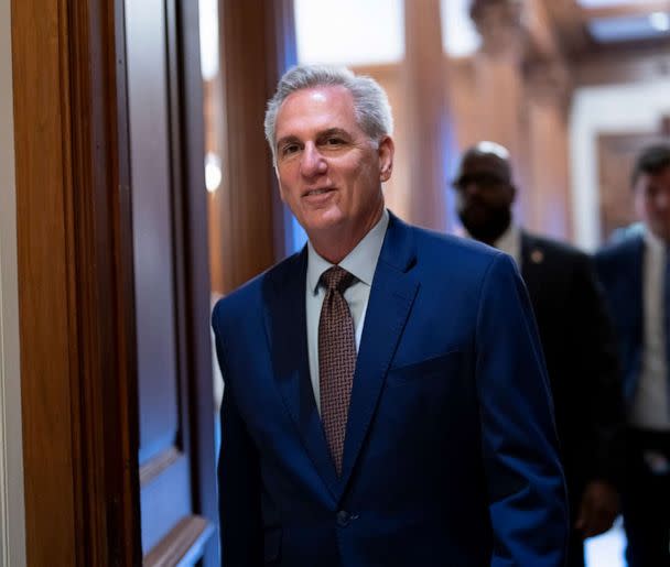 PHOTO: House Minority Leader Kevin McCarthy walks to the chamber for final votes as the House wraps up its work for the week, at the Capitol in Washington, Dec. 2, 2022. (J. Scott Applewhite/AP, FILE)