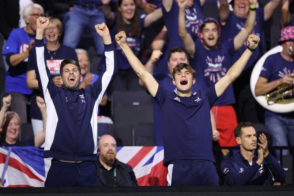 Cameron Norrie and Jack Draper playing in Davis Cup (Getty Images for LTA)