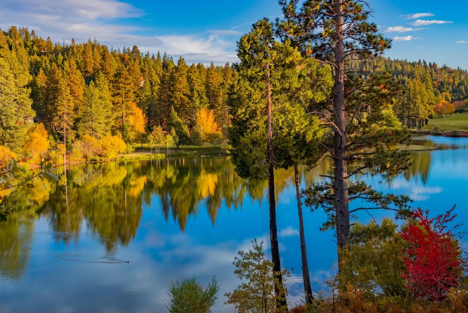 San Bernardino Mountains at Grass Valley Lake near Lake Arrowhead, near Big Bear Lake, California