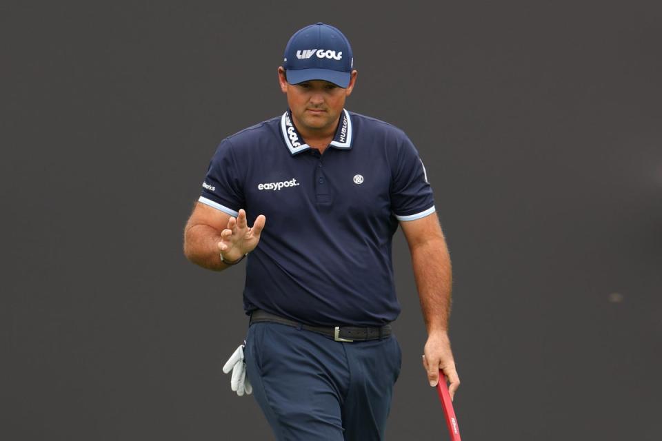 Patrick Reed in action at the Dubai Desert Classic on Friday (Getty Images)