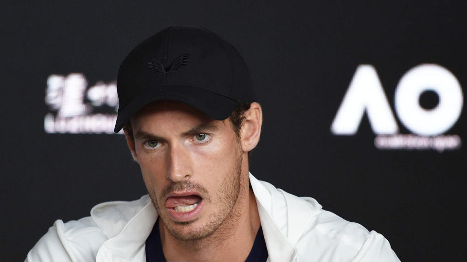 Andy Murray is seen here after exiting the 2019 Australian Open.