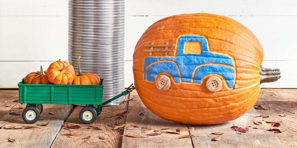 Pickup Truck Pumpkin Design