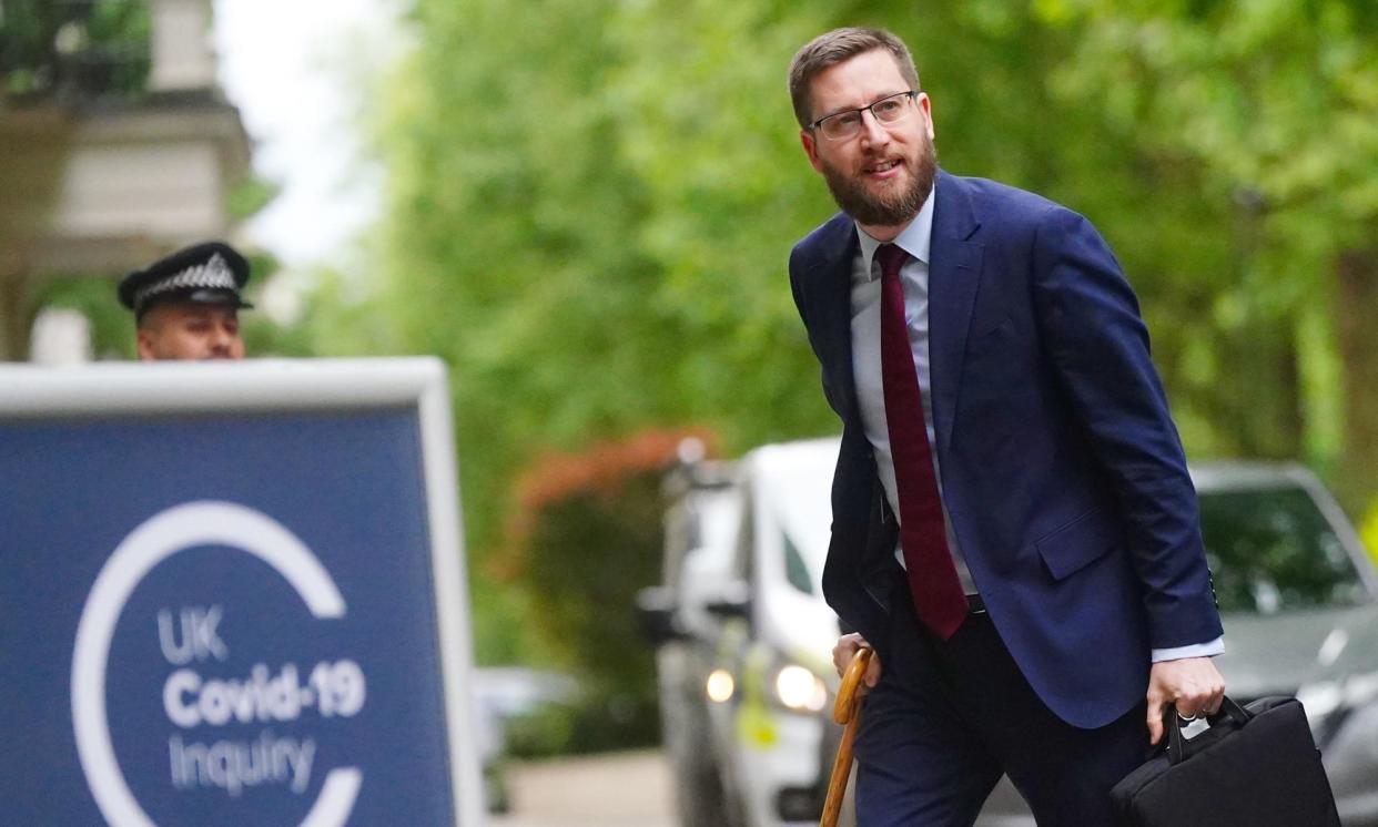 <span>Simon Case, seen here in May arriving to give evidence to the Covid inquiry, is to step down as cabinet secretary next year on medical advice.</span><span>Photograph: Victoria Jones/PA</span>