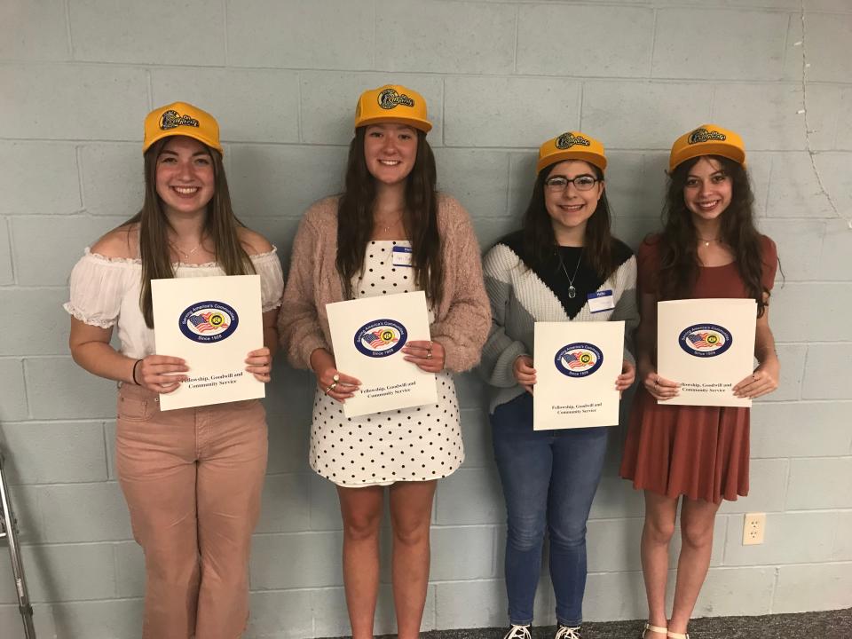 Washington Ruritan Club recently welcomed its Rising Seniors to the club. The students, members of the Class of 2023, are Camryn Mitchell of Marlington High School, and Jessica Stewart, Abbi Davis and Kiersten Swope, all of Louisville High School.
