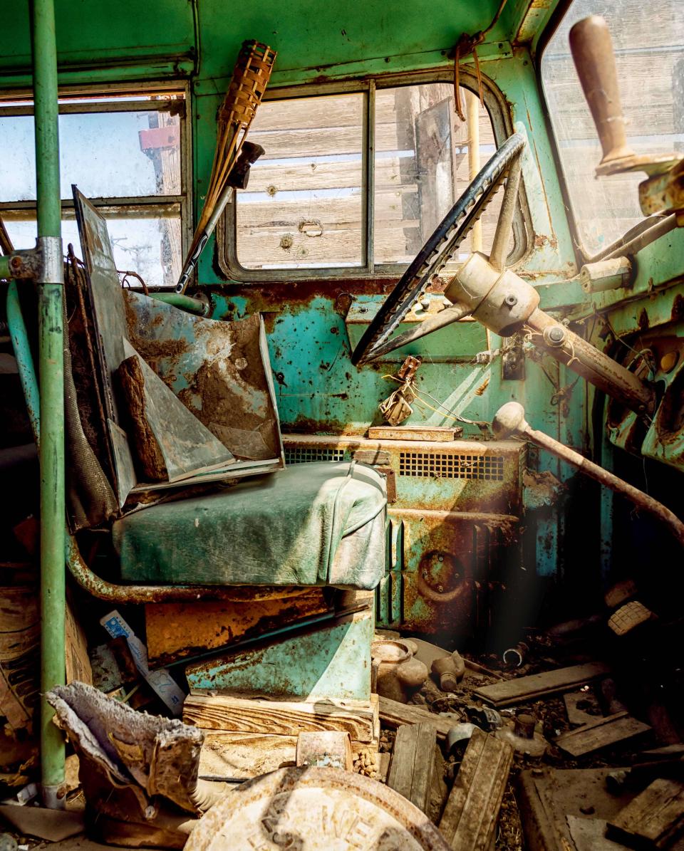 "Rust In Peace," by Sarah Russell, will be at the "Sweet Rides: The Art of Transportation Award Exhibit" from Saturday through May 20 at the Crossland Gallery, 500 W. Paisano Drive.
