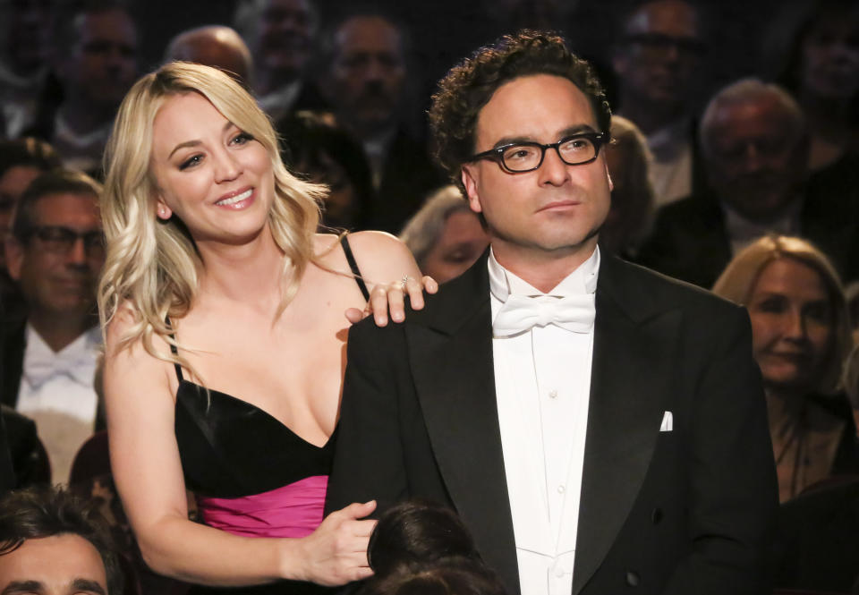 Penny and Leonard from "The Big Bang Theory"