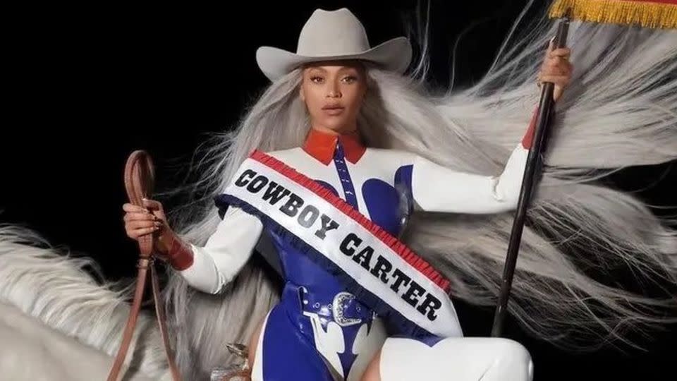 Beyoncé on her album cover for "Cowboy Carter." - Courtesy Beyoncé