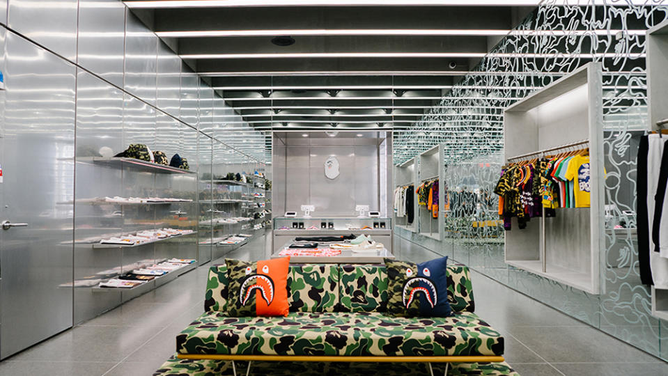 A look inside the new Bape store in New York City’s SoHo neighborhood. - Credit: Bape