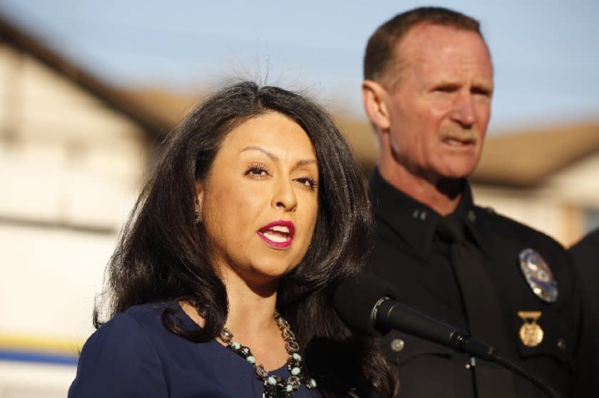 Councilwoman Nury Martinez announces a plan to modify parts of Sepulveda Boulevard known to be havens for sex trafficking.