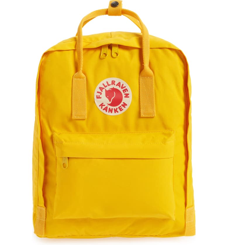 Fjällräven Kånken Water Resistant Backpack in warm yellow