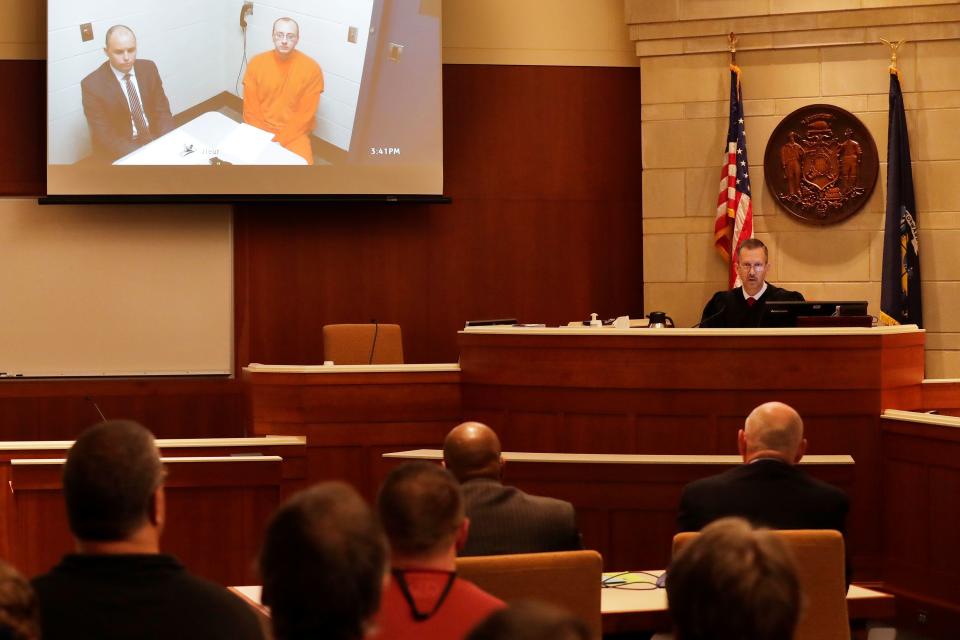 Jake Thomas Patterson makes his first appearance before Judge James Babler at the Barron County Justice Center on Monday, January 14, 2019 in Barron, Wis. Patterson was charged, Monday, with the kidnapping of 13-year-old Jayme Closs and the murder of her parents in October.