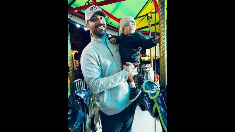 Aaron Blackburn, now 32, attended Lighthouse Christian Academy from the beginning of 2007 until mid-2009. His dad dropped him off when he was 14. He’s pictured here with his son.