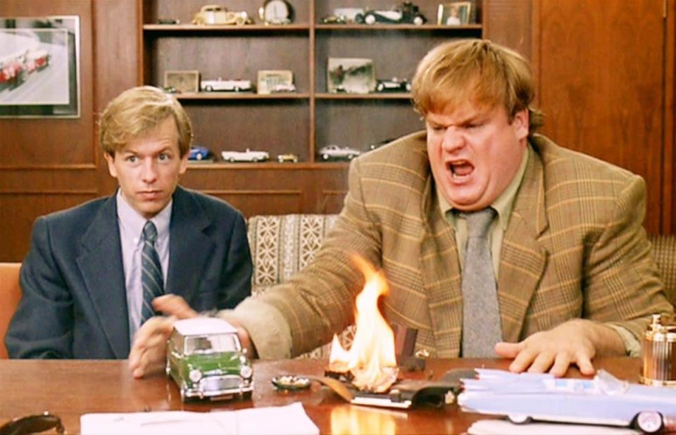 David Spade and Chris Farley in 'Tommy Boy' (Paramount)