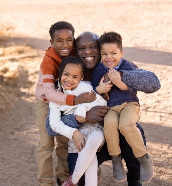 Yemi Mobolade and his children, Courtesy: Vanessa Zink, City of Colorado Springs Communications Officer