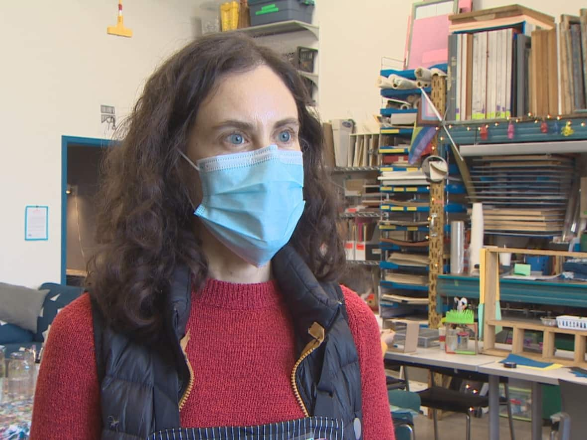 Melissa Marr is the co-director of Wonder'neath Art Society. She says every time they have an open studio, up to half of the participants are new. (CBC News - image credit)