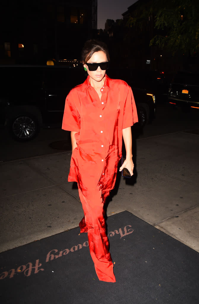 NEW YORK, NY - OCTOBER 13: Victoria Beckham is seen walking in Soho on October 13, 2017 in New York City.