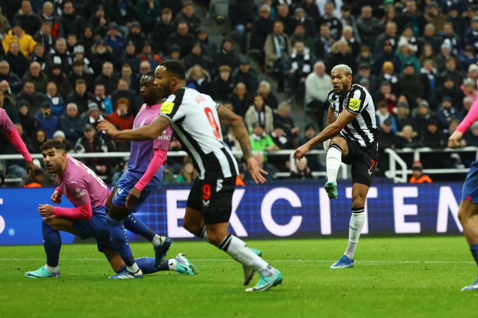 Joelinton thumped home Newcastle’s goal (Reuters)