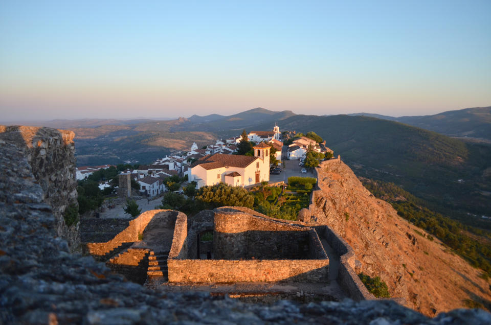 Photograph of the town of Marvao from the castle, Alentejo, Portugal.  (False images)