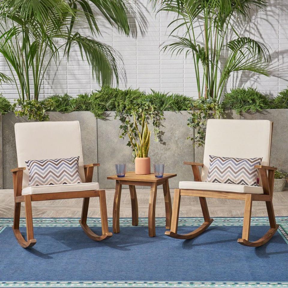 Outdoor Rocking Chairs & Table Set