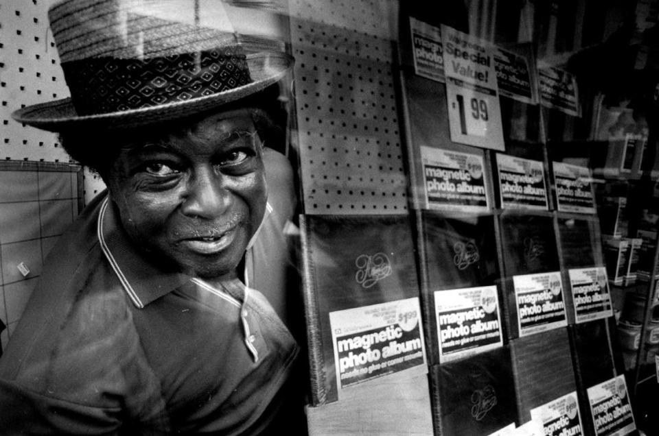 Eddie Ferment started Working at Walgreens in 1937 and worked his way up to window dresser. This picture was taken in 1987 as the drug store celebrated its 50th anniversary.