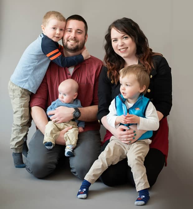 Paige Atherton, 28, right, and her family are anxiously waiting for her cancer surgery date to be scheduled.  (Submitted by Paige Atherton  - image credit)