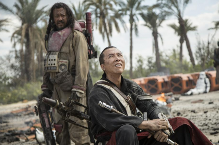 Baze and Chirrut, two very different Guardians of the Whills, former protectors of the Jedi temple on Jedha (Lucasfilm)